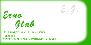 erno glab business card