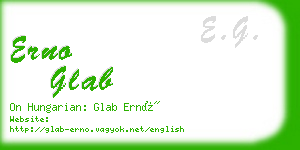erno glab business card
